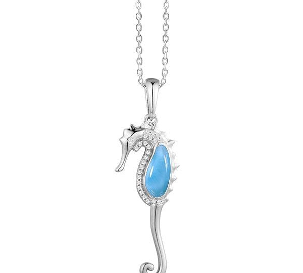 Larimar Ke’Iki Seahorse Pendant Pendant Island by Koa Nani 