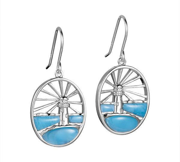 Larimar Keys Lighthouse Earrings Earrings Island by Koa Nani 