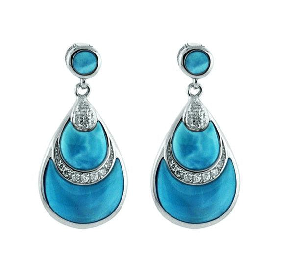 Larimar Lava Flow Earrings Earrings Island by Koa Nani 