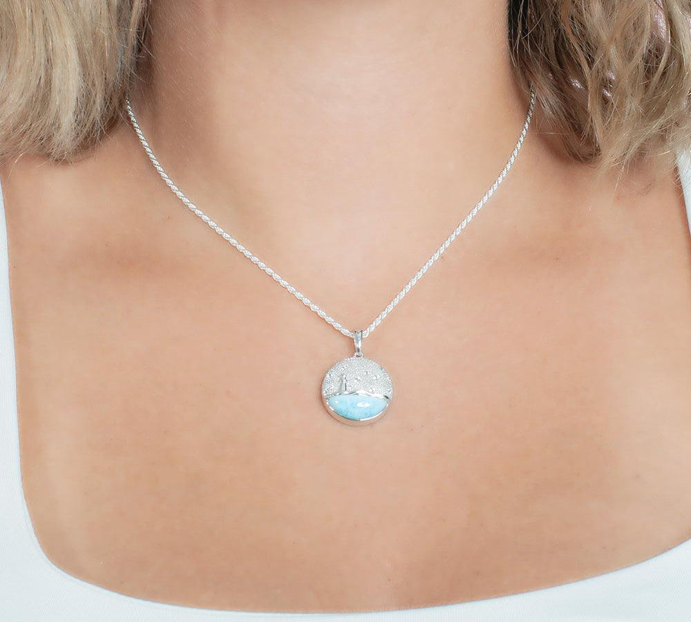 Larimar Lighthouse Medallion Pendant Pendant Island by Koa Nani 
