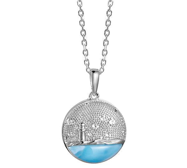 Larimar Lighthouse Medallion Pendant Pendant Island by Koa Nani 