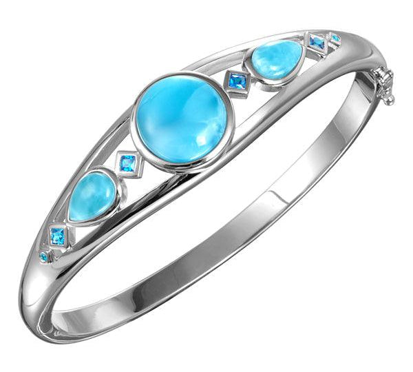 Larimar Mahealani Bangle Bangle Island by Koa Nani 