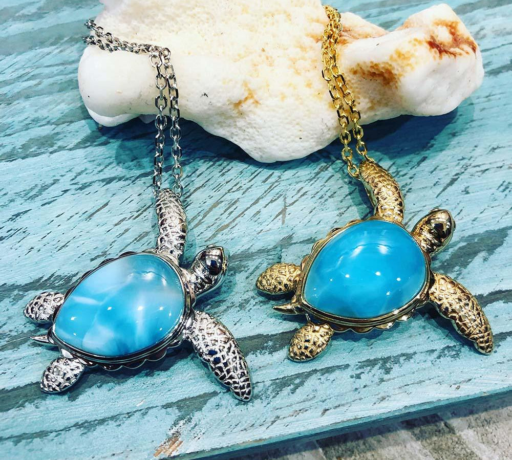 Larimar Manoa Honu Pendant Pendant Island by Koa Nani 