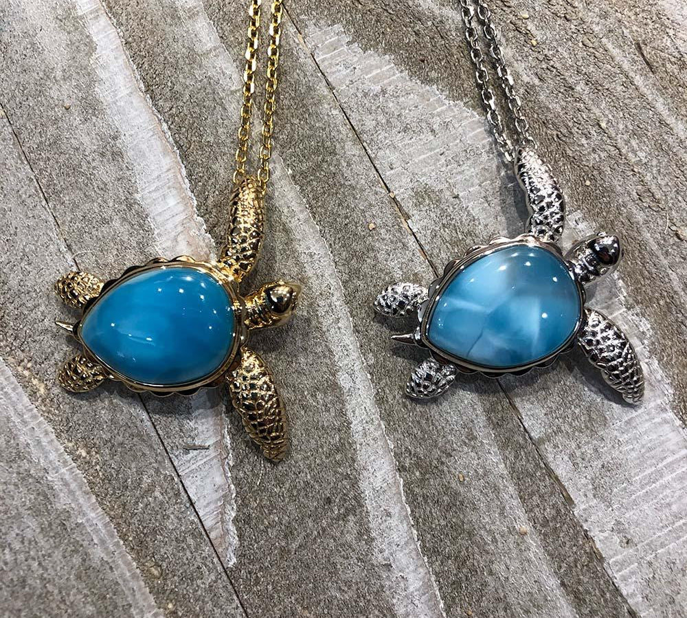 Larimar Manoa Honu Pendant Pendant Island by Koa Nani 