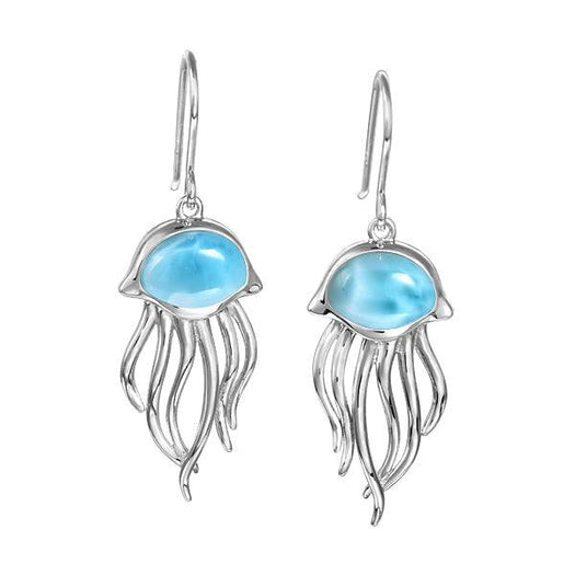 Larimar Medusa Jellyfish Hook Earrings Earrings Island by Koa Nani 