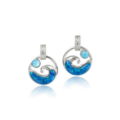 Larimar Moon Tides Earrings with Opalite Earrings Island by Koa Nani 