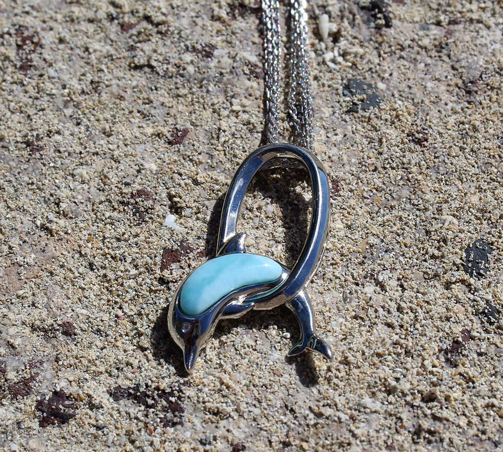 Larimar Nai’a Loop Pendant Pendant Island by Koa Nani 