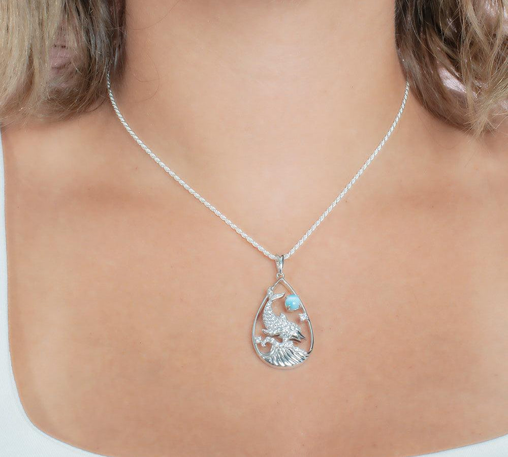 Larimar Nai'a Teardrop Pendant Pendant Island by Koa Nani 