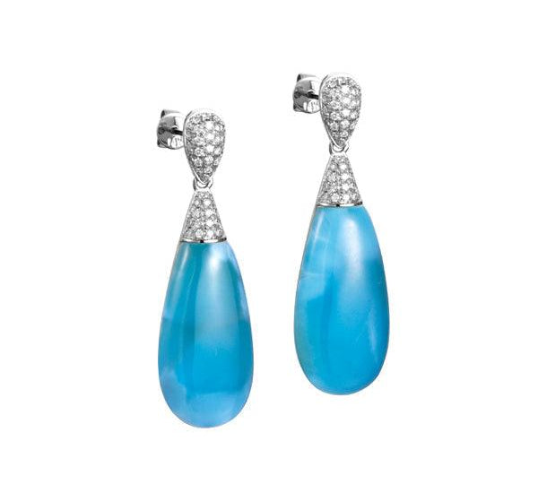 Larimar Nouveau Teardrop Earrings Earrings Island by Koa Nani 