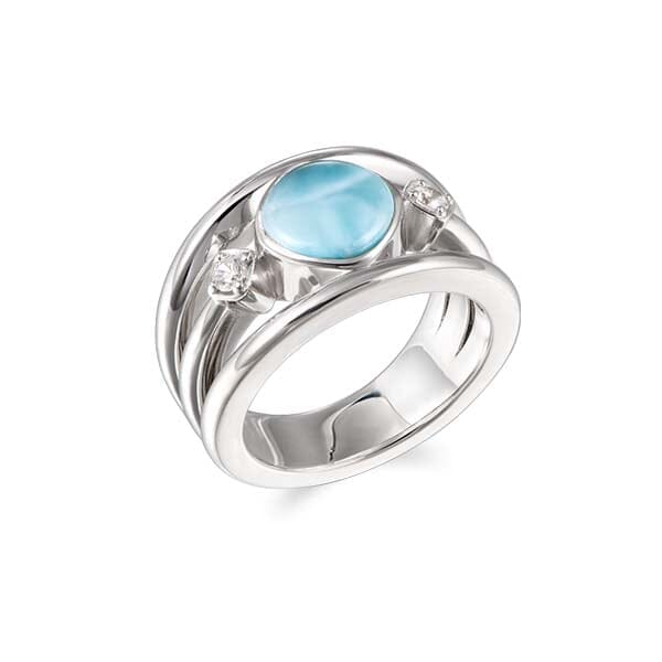 Larimar Oasis Cocktail Ring Ring Island by Koa Nani 