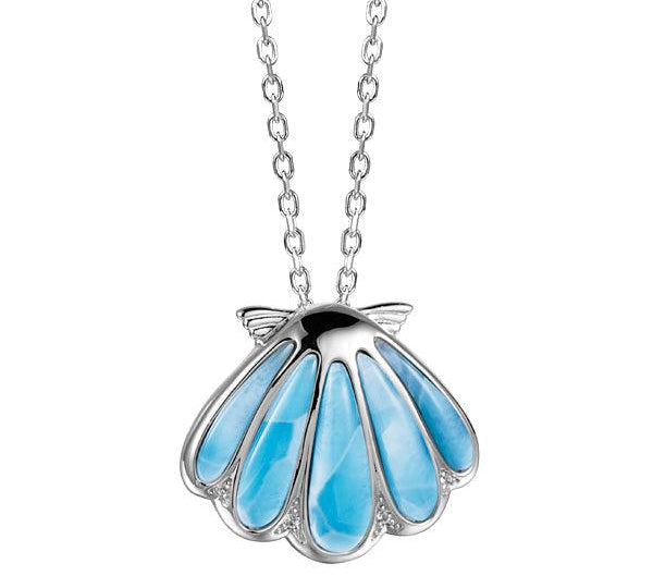 Larimar Ocean Oyster Shell Pendant Pendant Island by Koa Nani 