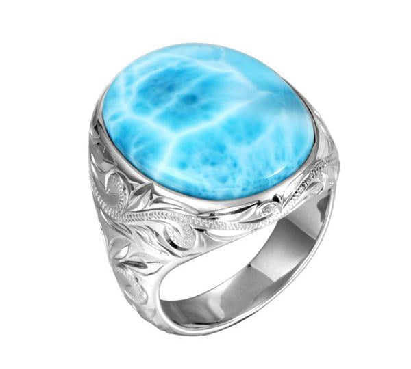 Larimar Ocean Reflection Cocktail Ring Ring Island by Koa Nani 5