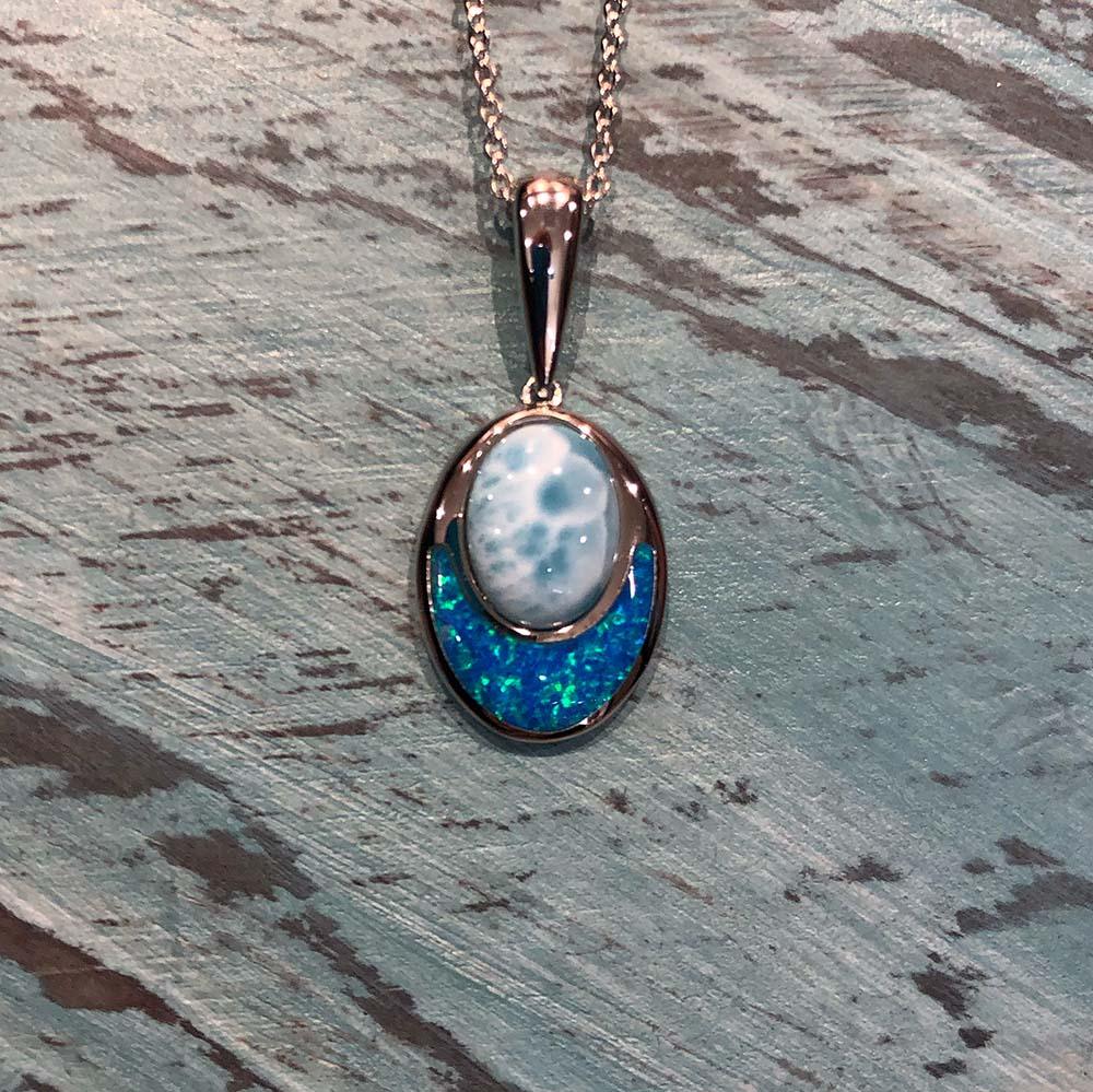 Larimar & Opalite Moonrise Pendant Pendant Island by Koa Nani 