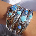 Larimar & Opalite Tide Pool Honu Bangle Bangle Island by Koa Nani 