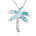 14K white gold Larimar Palm Tree Pendant