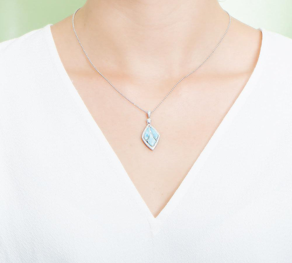 Larimar Pave Ponds Pendant Pendant Island by Koa Nani 