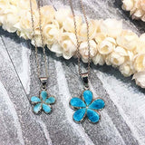 Larimar Plumeria Pendant Pendant Island by Koa Nani 