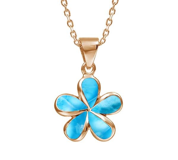 Larimar Plumeria Pendant Pendant Island by Koa Nani 