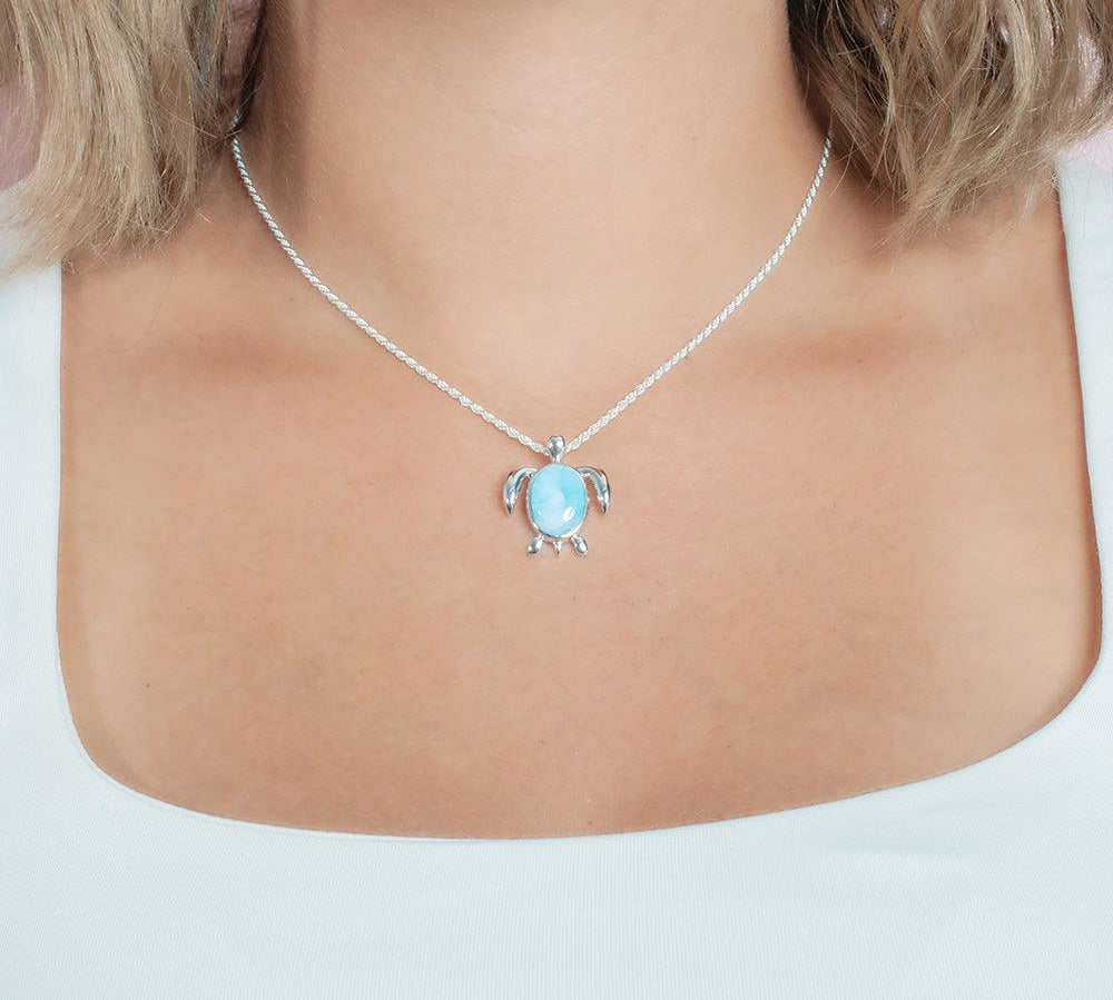 Larimar Poipu Honu Pendant Pendant Island by Koa Nani 