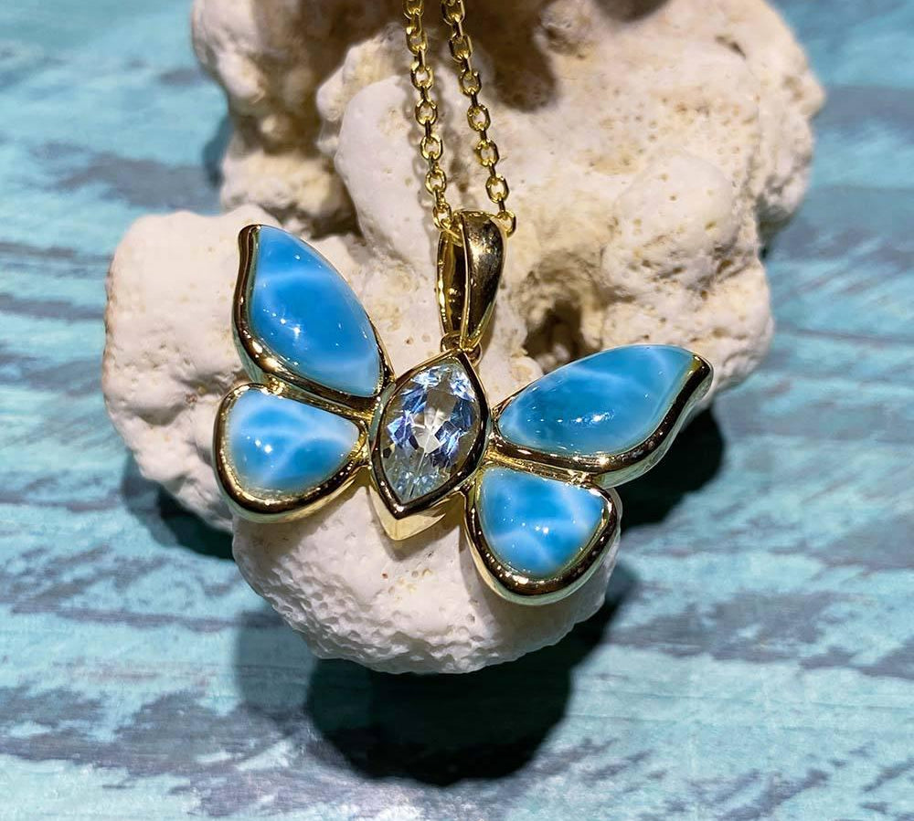 Larimar Pulelehua Pendant Pendant Island by Koa Nani 