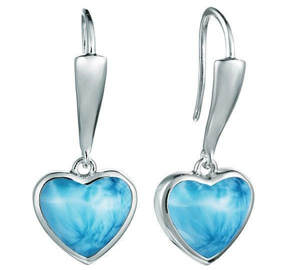 Larimar Pu’uwai Hook Earrings Earrings Island by Koa Nani Large 