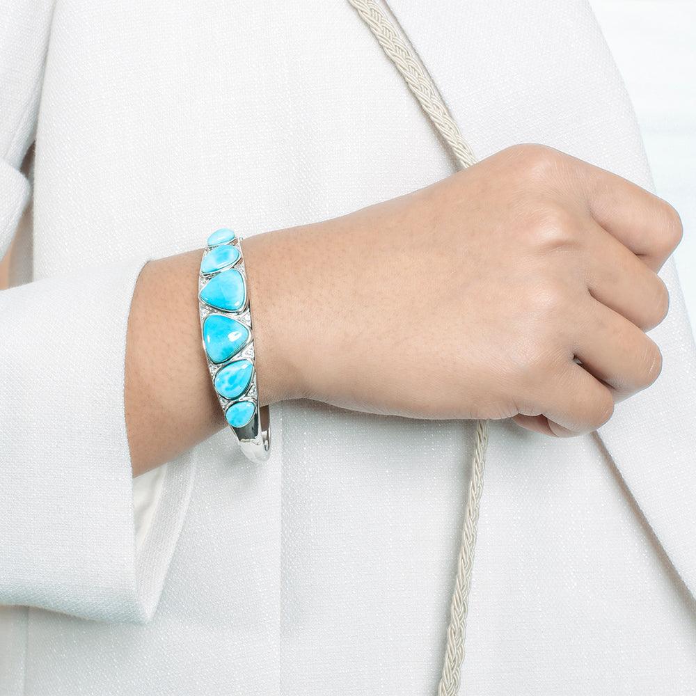 Larimar Reuleaux Bangle Bangle Island by Koa Nani 