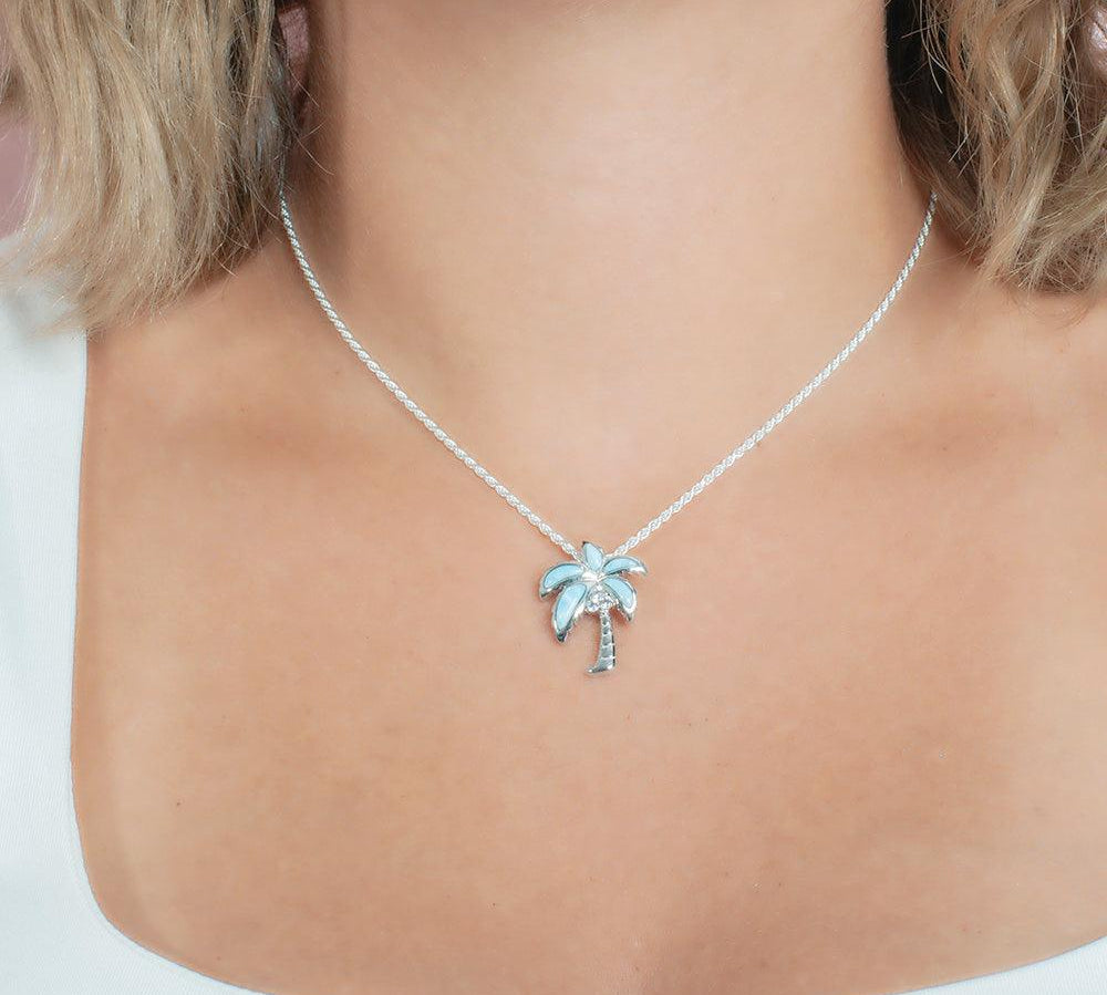 Larimar Royal Palm Tree Pendant Pendant Island by Koa Nani 