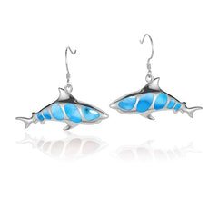 Larimar Shark Earrings Earrings Island by Koa Nani 