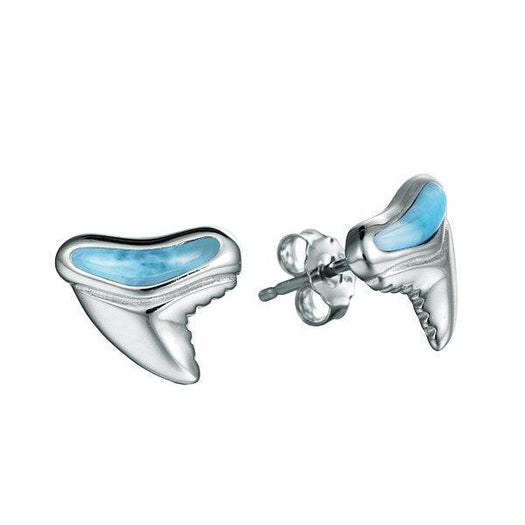 Larimar Shark Tooth Earrings Earrings Island by Koa Nani 