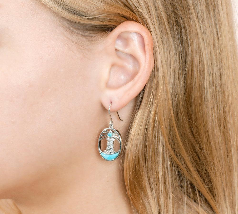 Larimar Shining Lighthouse Earrings Earrings Island by Koa Nani 