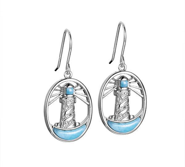 Larimar Shining Lighthouse Earrings Earrings Island by Koa Nani 