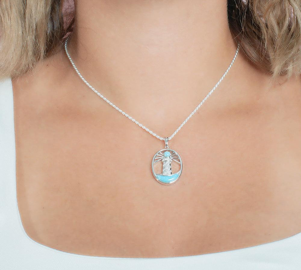 Larimar Shining Lighthouse Pendant Pendant Island by Koa Nani 