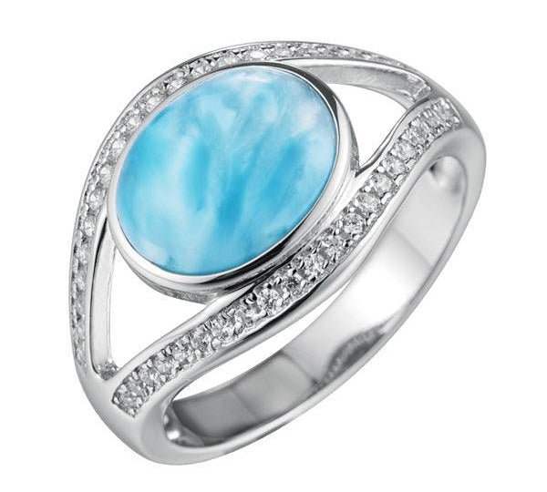 Larimar Sparkling Full Moon Ring Ring Island by Koa Nani 5