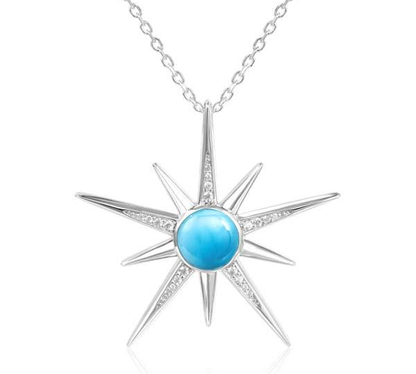 Larimar Star Urchin Pendant Pendant Island by Koa Nani 