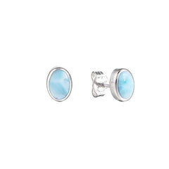 Larimar Statement Studs Earrings Earrings Island by Koa Nani 5mm