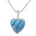 The picture shows a 14K white gold larimar striped heart pendant.