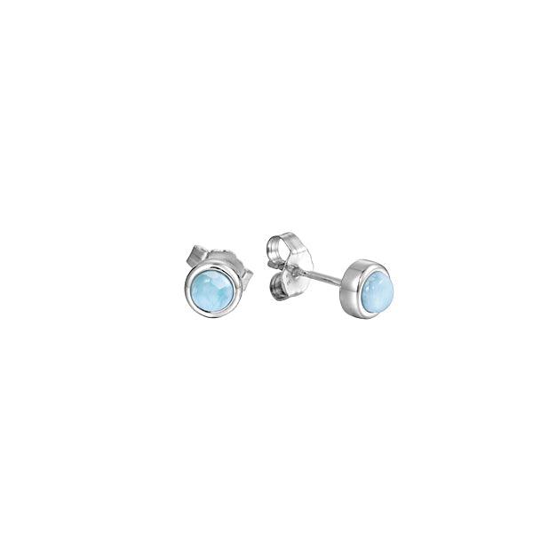 Larimar Stud Earrrings Earrings Island by Koa Nani 