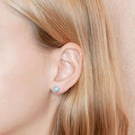 Larimar Stud Earrrings Earrings Island by Koa Nani 7mm