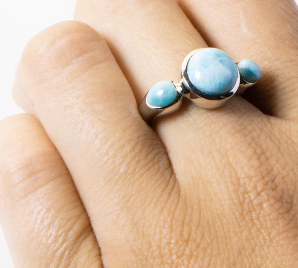 Larimar Three Seas Ring Ring Island by Koa Nani 