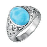 Larimar Victorian Moon Ring Ring Island by Koa Nani 5