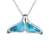 Larimar Whale Tail Pendant Pendant Island by Koa Nani 