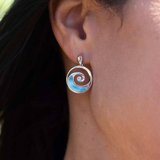 Larimar Whirlpool Earrings Earrings Island by Koa Nani 