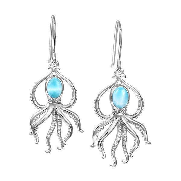 Larimar Zen Octopus Earrings Earrings Island by Koa Nani 