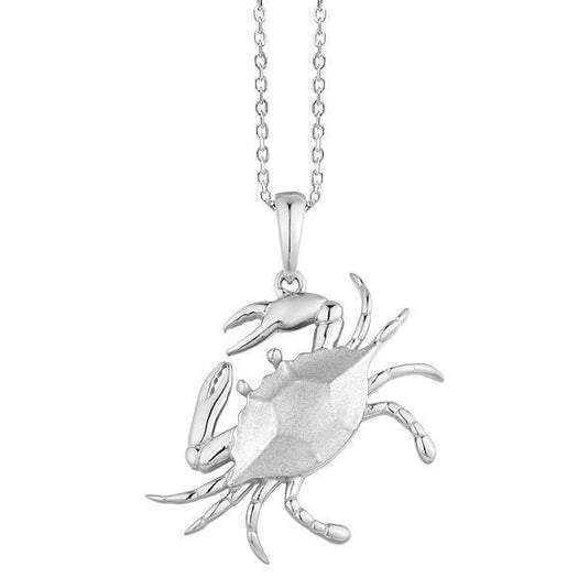 The picture shows a 925 sterling silver crab pendant.