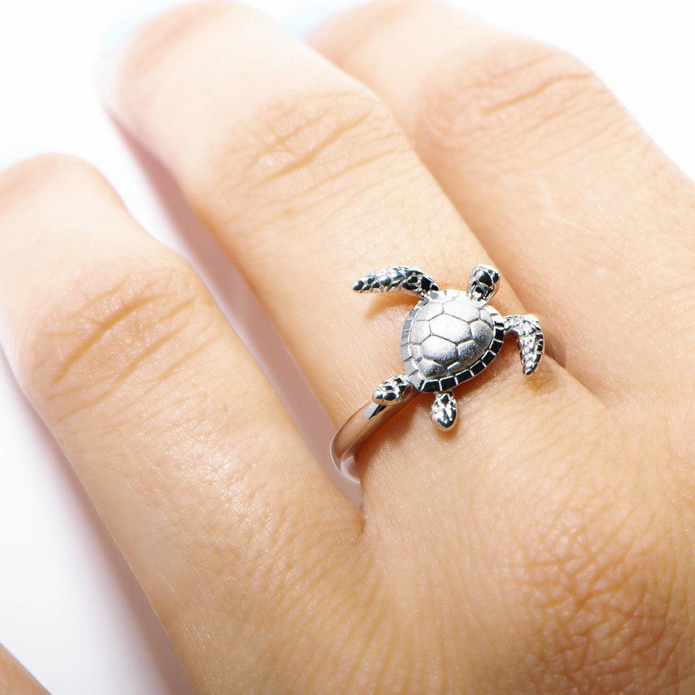 New Design Animal Tortoise Ring 925 Stamp Filled Jewelry