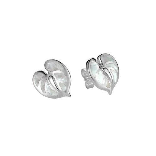 Mother of Pearl Anthurium Earrings Earrings Island by Koa Nani 