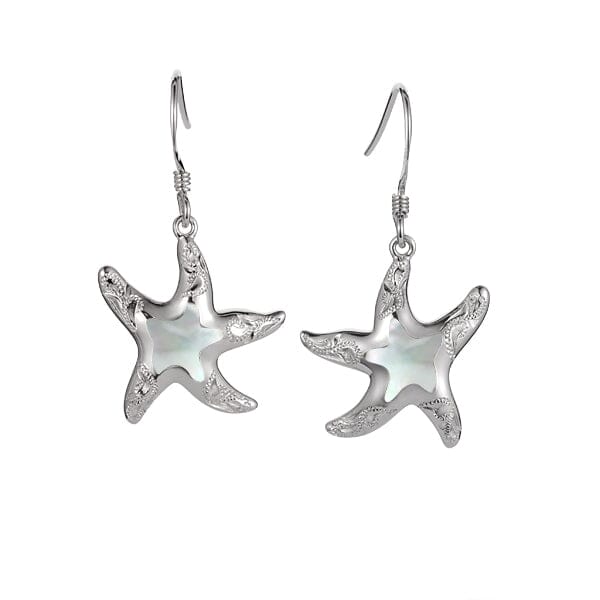 Mother of Pearl Dancing Starfish Earrings Earrings Island by Koa Nani 