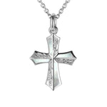 Mother of Pearl Engraved Cross Pendant Pendant Island by Koa Nani 