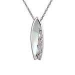 Mother of Pearl Engraved Surfboard Pendant Pendant Island by Koa Nani 