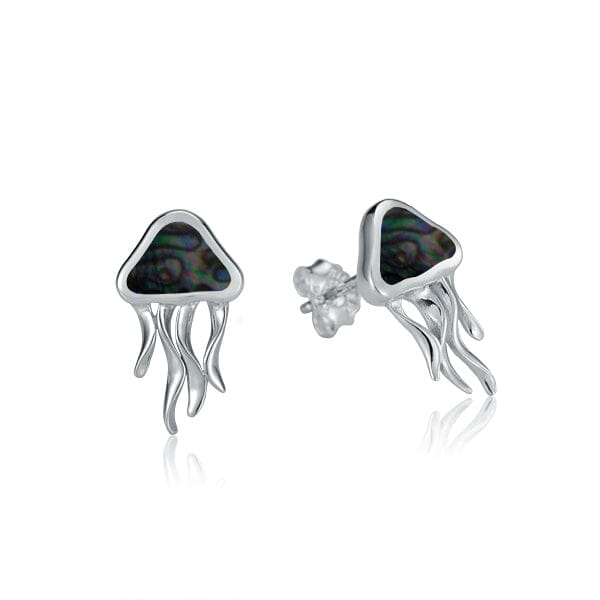 Mother of Pearl Moon Jellyfish Earrings Earrings Island by Koa Nani Black 